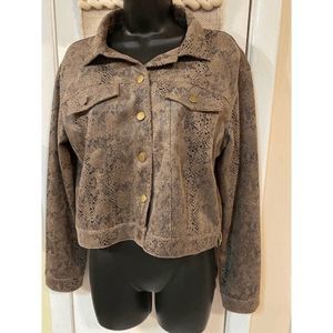 Fade faux snakeskin jacket